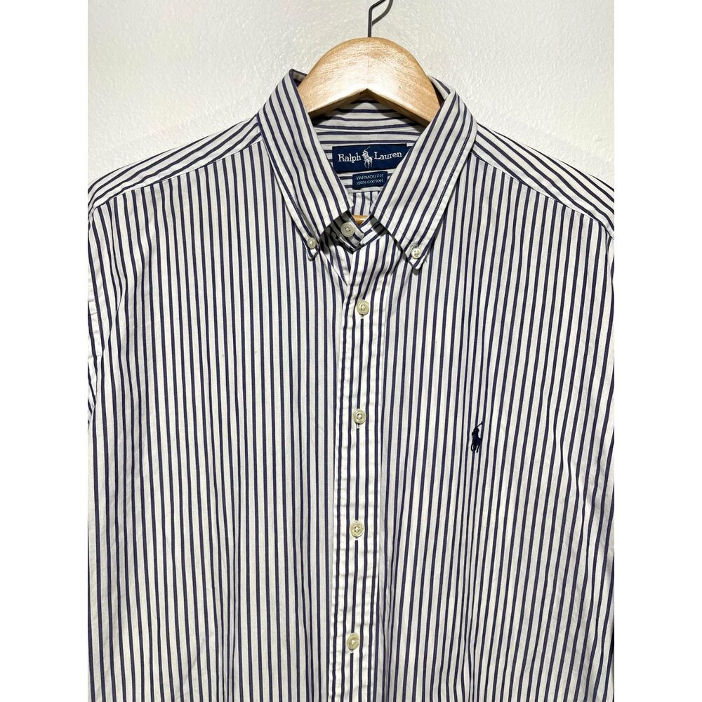 Ralph lauren yarmouth button up shirt long slee business casual men 16.5 cotton